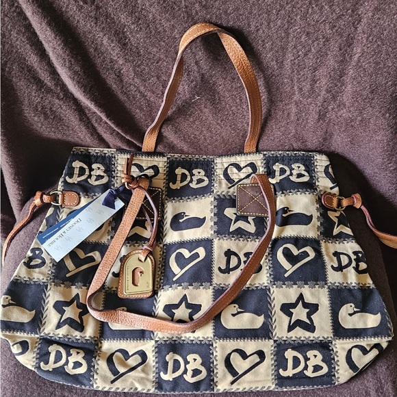 New D&B Purse Victoria Black/Tan - Picture 2 of 5